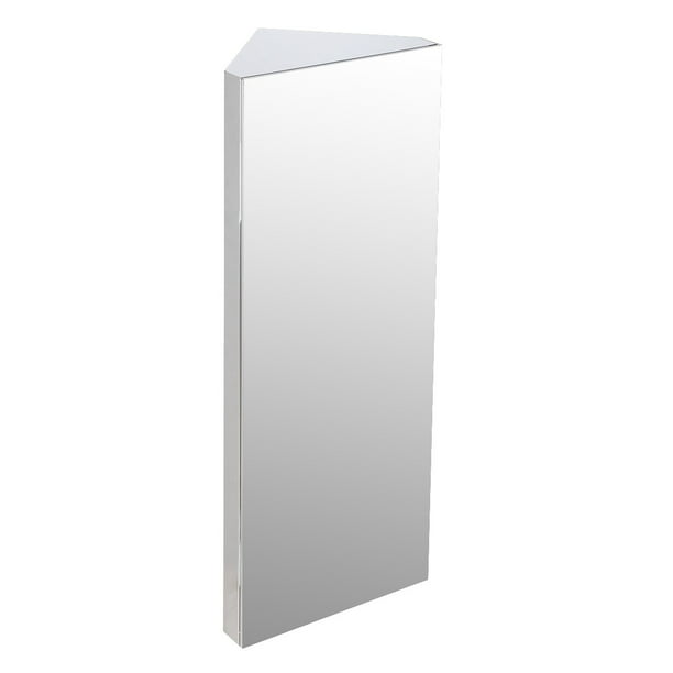 Stainless Steel Bathroom Corner Cabinet Mirror Wall Mounted